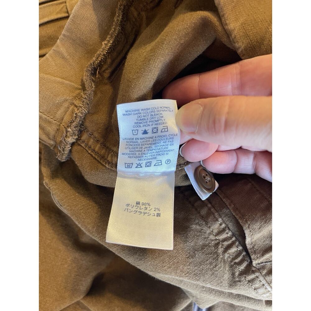 Lands' End Women's Tan Elastic Comfort Waist Straight Pants size 14 - Picture 7 of 8